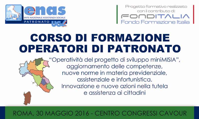 Enas, corso di formazione per gli operatori