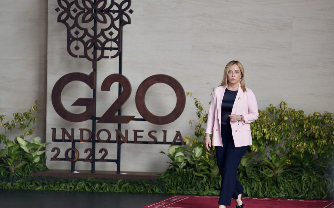 G20, Meloni: «Di fronte alle sfide occorre dialogare»